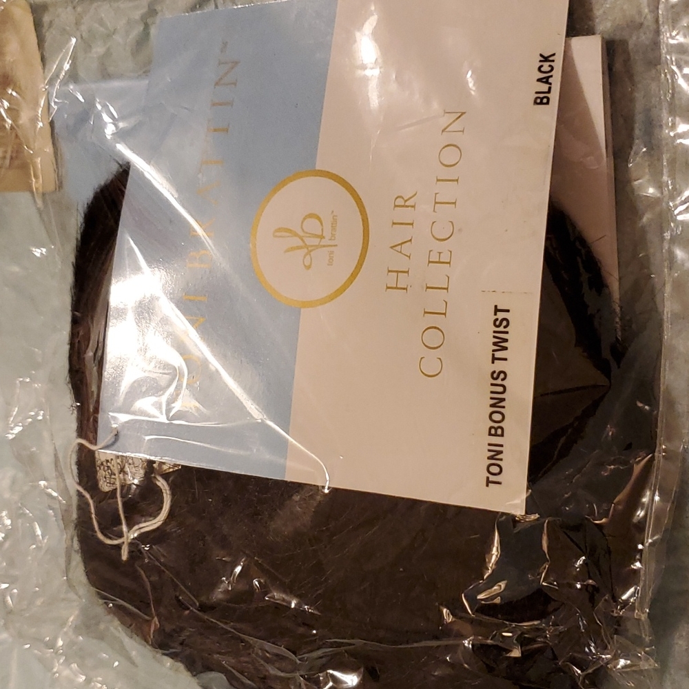 NWT NIB Toni Brattin designed Toni Twist, bonus hair included, Black with bonus